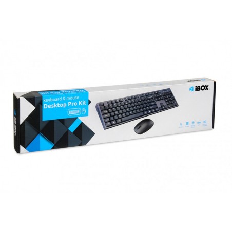 I-BOX DESKTOP PRO KIT WIRELESS MOUSE + KEYBOARD SET BLACK IKMS606W