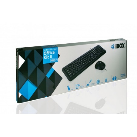 I-BOX OFFICE KIT II WIRED MOUSE + KEYBOARD SET BLACK IKMOC2005070U