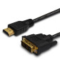 SAVIO CABLE HDMI 19PIN (M) - DVI 18 + 1 (M) 1.5M BLACK GOLD-PLATED CL-10