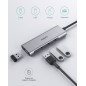 AUKEY HUB USB TYPE C TO 4 PORT USB3.0 ALUMINIUM SLIM CB-C94