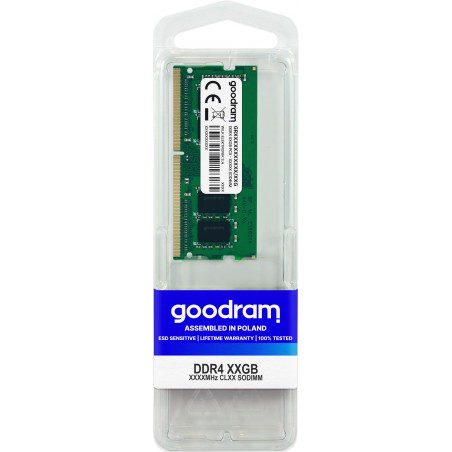 GOODRAM RAM DDR4 SR SODIMM 3200MHz CL22 16GB GR3200S464L22S/16G