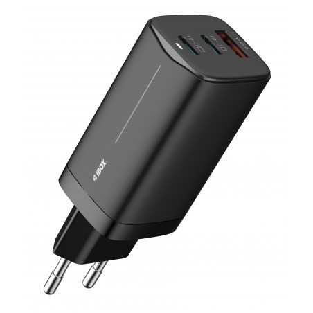 I-BOX C65 WALL CHARGER USB-C1/C2 PD3.0 65W/33W &USB-A QC4.0 30W WITH USB-C CABLE