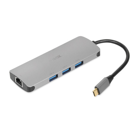 I-BOX MULTIPORT ADAPTER USB-C 3.2 G1 TO HDMI 4K/ 3X USB3.0/ USB-C / RJ45 / SD/TF