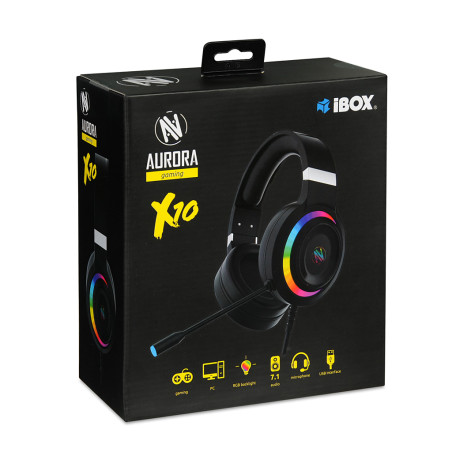 I-BOX AURORA X10 RGB 7.1 WIRED HEADSET BLACK