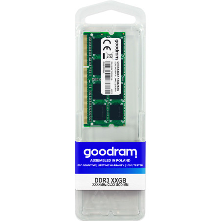 GOODRAM RAM DDR3 SODIMM 1600MHz CL11 1,35V 8GB GR1600S3V64L11/8G