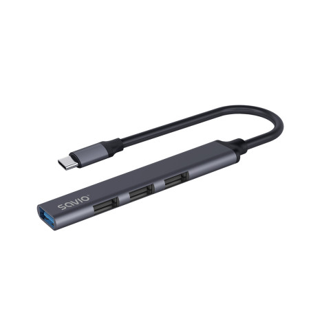 SAVIO HUB USB-C TO 4 PORTS (1X USB-A 3.1 + 3X USB-A 2.0) AK-71