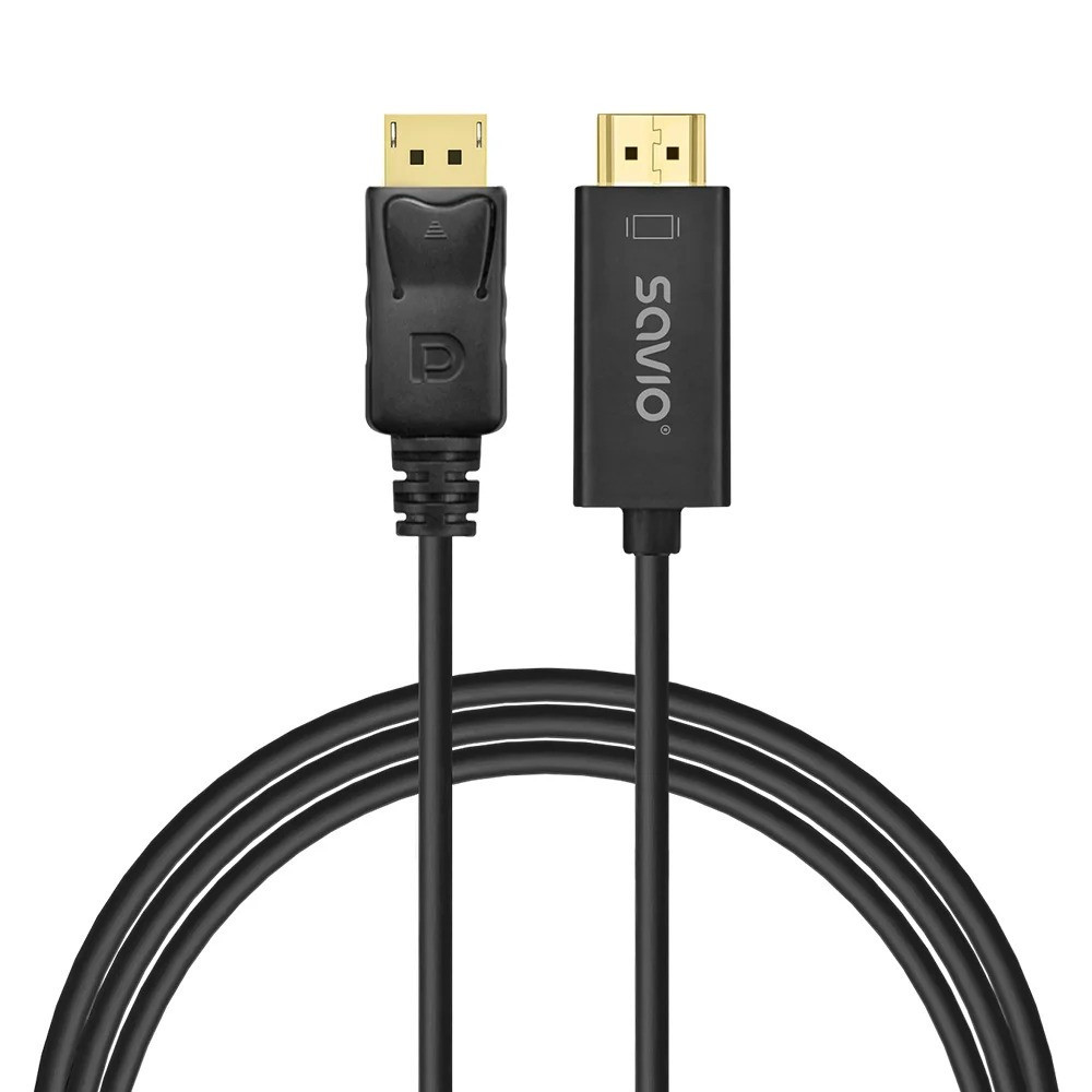 SAVIO CABLE DISPLAYPORT TO HDMI 1.5M CL-183