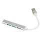 I-BOX HUB USB3.0 TO 4 PORTS (1X USB3.0 + 3X USB2.0) SILVER IUH3FAS