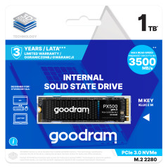 GOODRAM PX500 G.3 1TB NVME PCIe 3x4 M.2 2280 (READ:3300MB/s / WRITE:2700MB/s)