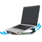 I-BOX ALUMINIUM LAPTOP STAND WITH 4-PORT USB-A 3.0 GREY INC06