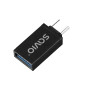 SAVIO ADAPTER USB-A 3.1 (F) TO USB-C 3.1 (M) BLACK AK-80