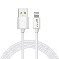 SAVIO CABLE USB-A TO LIGHTNING 1M WHITE CL-192