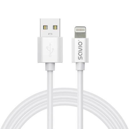 SAVIO CABLE USB-A TO LIGHTNING 1M WHITE CL-192