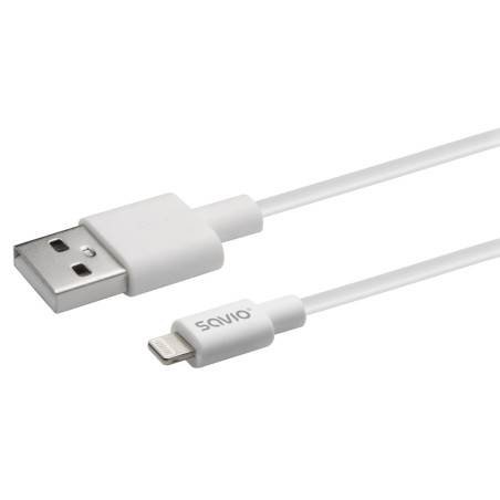 SAVIO CABLE USB-A TO LIGHTNING 1M WHITE CL-192
