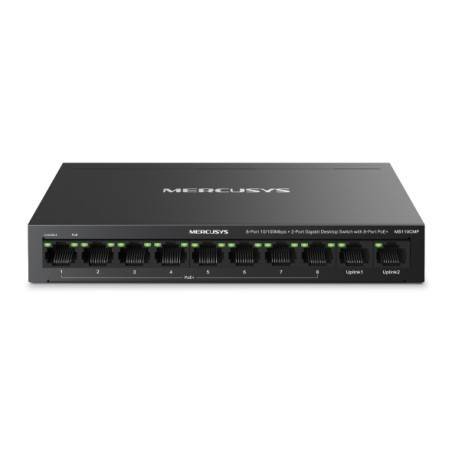 MERCUSYS NETWORK POE SWITCH 8-PORT 10/100 MBPS + 2-PORT GIGABIT MS110CMP