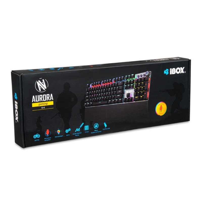 I-BOX AURORA K-4 WIRED GAMING RGB MECHANICAL KEYBOARD IKGMK4
