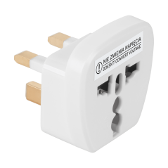 REBEL UK TRAVEL UNIVERSAL ADAPTER WHITE (QZ36)