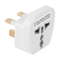 REBEL UK TRAVEL UNIVERSAL ADAPTER WHITE (QZ36)