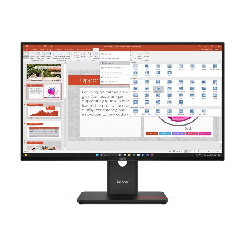 LENOVO MONITOR THINKVISION T27-40 LED 27" FHD LCD BLACK LENOVO MONITOR THINKVISION T27-40 LED 27" FHD LCD BLACK