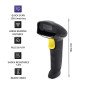 QOLTEC WIRED USB BARCODE READER / QR CODE SCANNER | 1D 2D |
