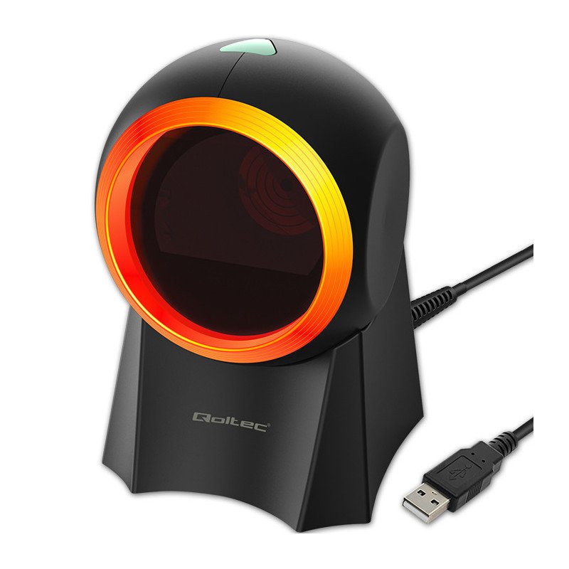 QOLTEC WIRED USB DESKTOP BARCODE READER / QR CODE SCANNER | 1D 2D |