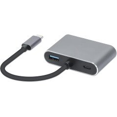I-BOX ADAPTER USB-C (M) TO HDMI 4K (F) / VGA FHD (F) / USB 3.2 / PD 100W