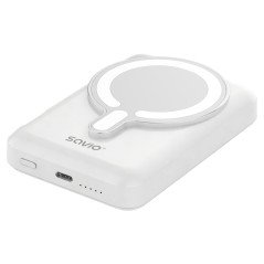 SAVIO POWERBANK 10000 MAH MAGNETIC WHITE BA-13