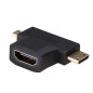 AKYGA HDMI (F) TO MINI HDMI (M) / MICRO HDMI (M) ADAPTER