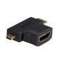 AKYGA HDMI (F) TO MINI HDMI (M) / MICRO HDMI (M) ADAPTER