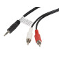 LANBERG 3.5MM 3-PIN (M) TO 2 X RCA (M) ADAPTER CABLE