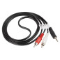 LANBERG 3.5MM 3-PIN (M) TO 2 X RCA (M) ADAPTER CABLE