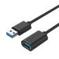 UNITEK USB 3.0 (M) TO USB 3.0 (F) EXTENSION CABLE 1M Y-C457GBK