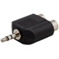 SAVIO MINI JACK 3.5MM (M) TO 2x RCA (F) AUDIO ADAPTER CLS-19