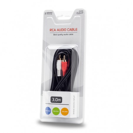 SAVIO 2RCA 3M AUDIO CABLE CLS-17