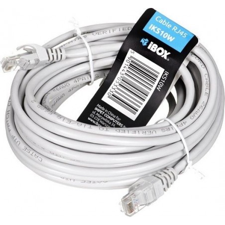 IBOX CABLE CAT 5E RJ45 ETHERNET 10M IKS10W