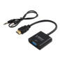 SAVIO ADAPTER WITH AUDIO HDMI (M) – VGA (F) CL-23/B