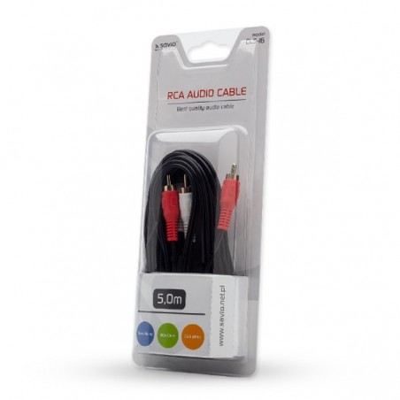 SAVIO 2RCA 5M AUDIO CABLE CLS-16