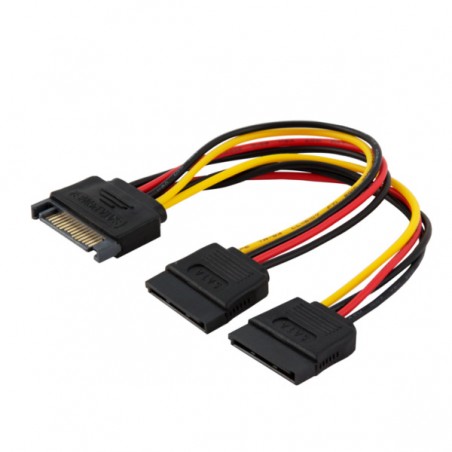 SAVIO POWER CABLE SATA 15 PIN (M) TO 2X SATA 15 PIN (F) AK-17