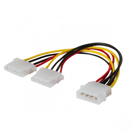 SAVIO POWER CABLE MOLEX 4 PIN (M) TO 2X IDE 4 PIN (M) 0.18M AK-09