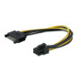 SAVIO POWER CABLE SATA 15 PIN (M) – PCI EXPRESS 6 PIN (M) AK-20