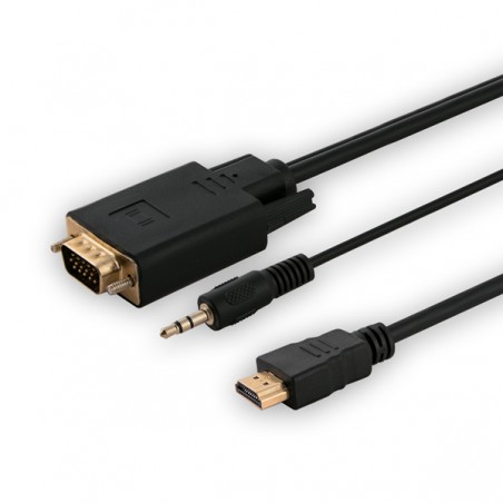 SAVIO CABLE ADAPTER HDMI (M) TO VGA (M) WITH AUDIO 1.8M CL-104