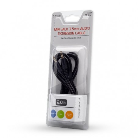 SAVIO AUDIO CABLE  MINI JACK 3.5MM 2M CLS-12