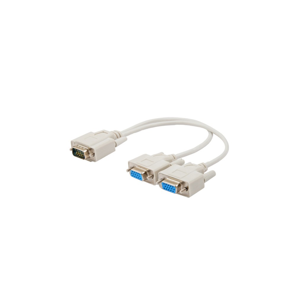 SAVIO VGA (M) TO 2X VGA (F) SPLITTER CABLE CL-66