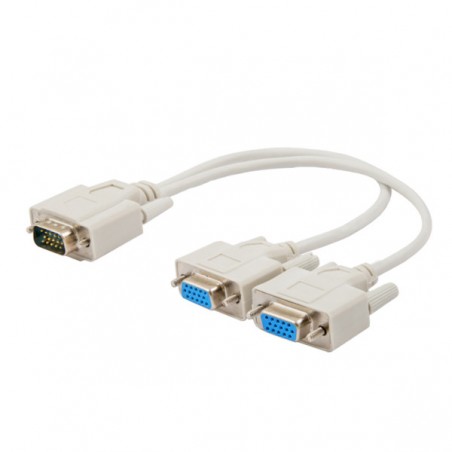 SAVIO VGA (M) TO 2X VGA (F) SPLITTER CABLE CL-66