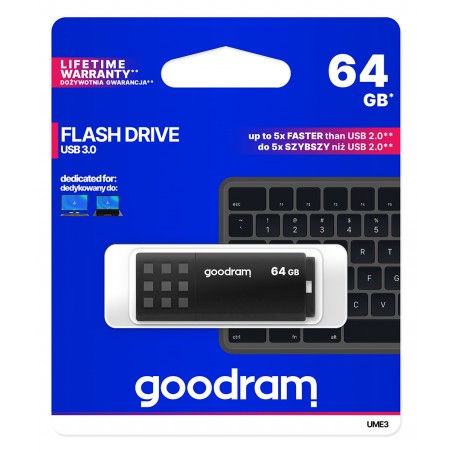 GOODRAM USB 3.2 GEN1 64GB BLACK UME3